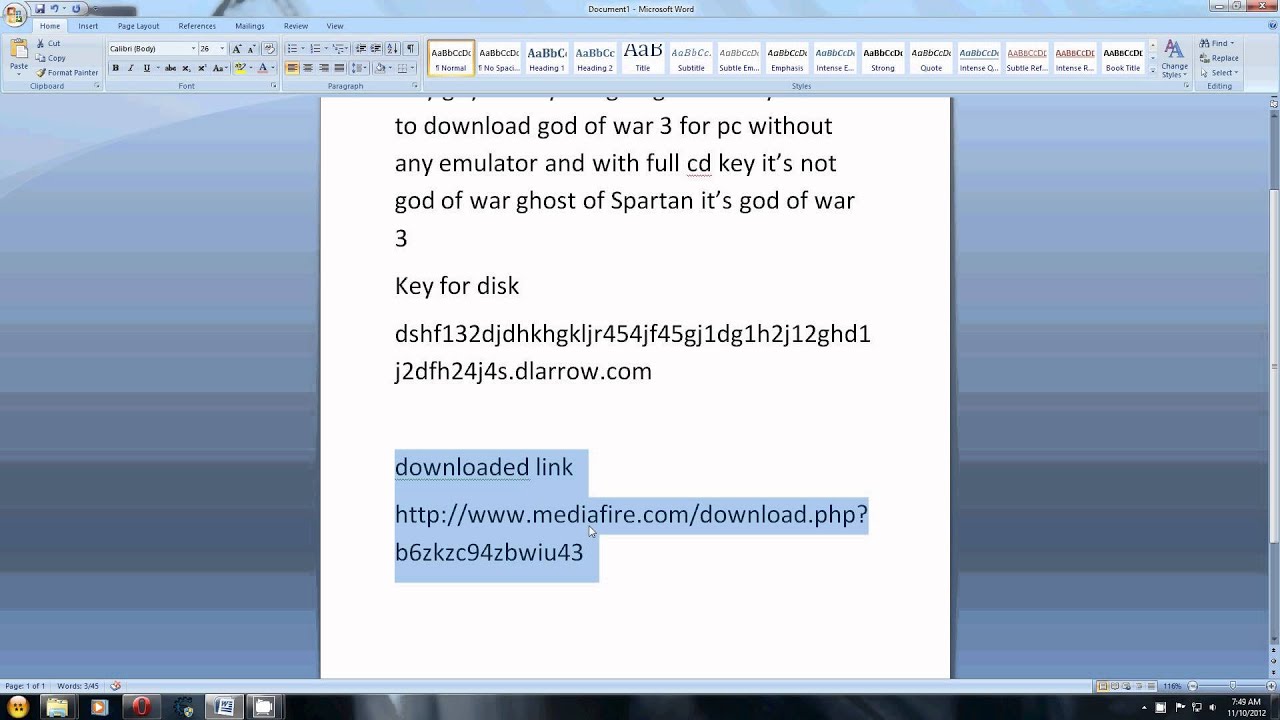 god of war 3 license key txt